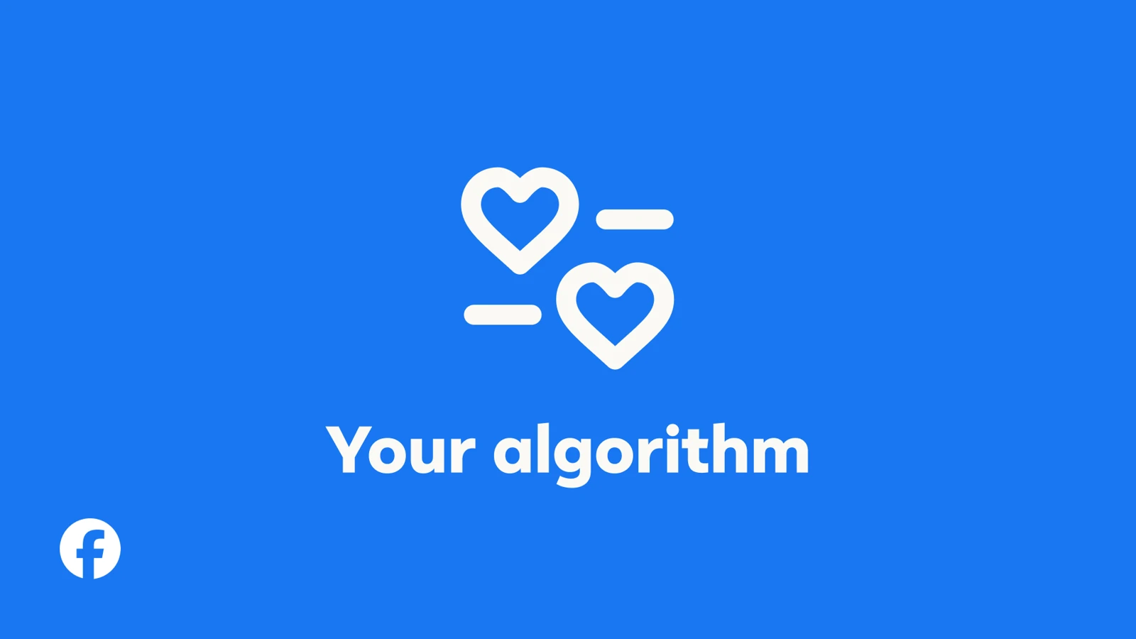 蓝色背景上的 Your algorithm 字样及兴趣图标